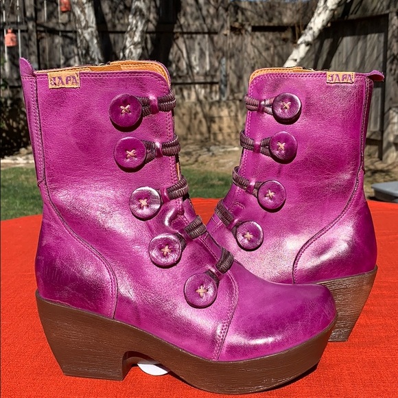Jafa | Shoes | Jafa 67 Berry Button Boot Size 37 | Poshmark